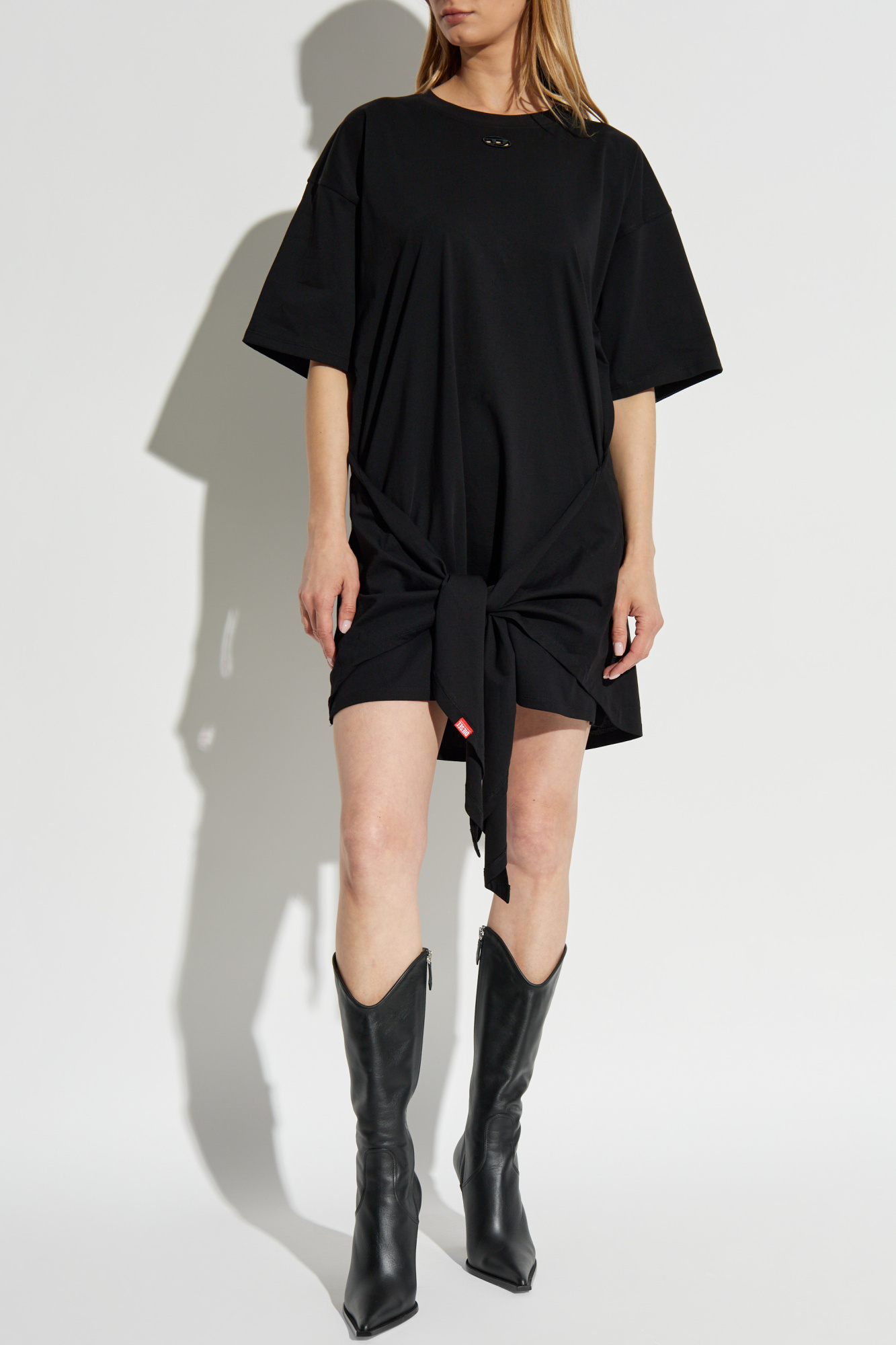ワンピース DIESEL BLACK COTTON DRESS Diesel D-Alin-Od cut-out Cotton Midi Dress | Black | FARFETCH